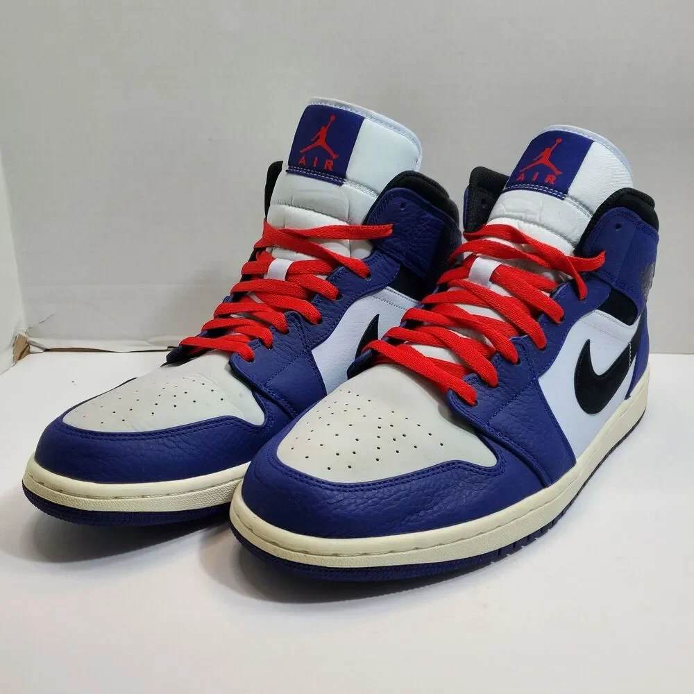 Nike Air Jordan 1 Mid SE Deep Royal Blue Black Men's 14 852542-400